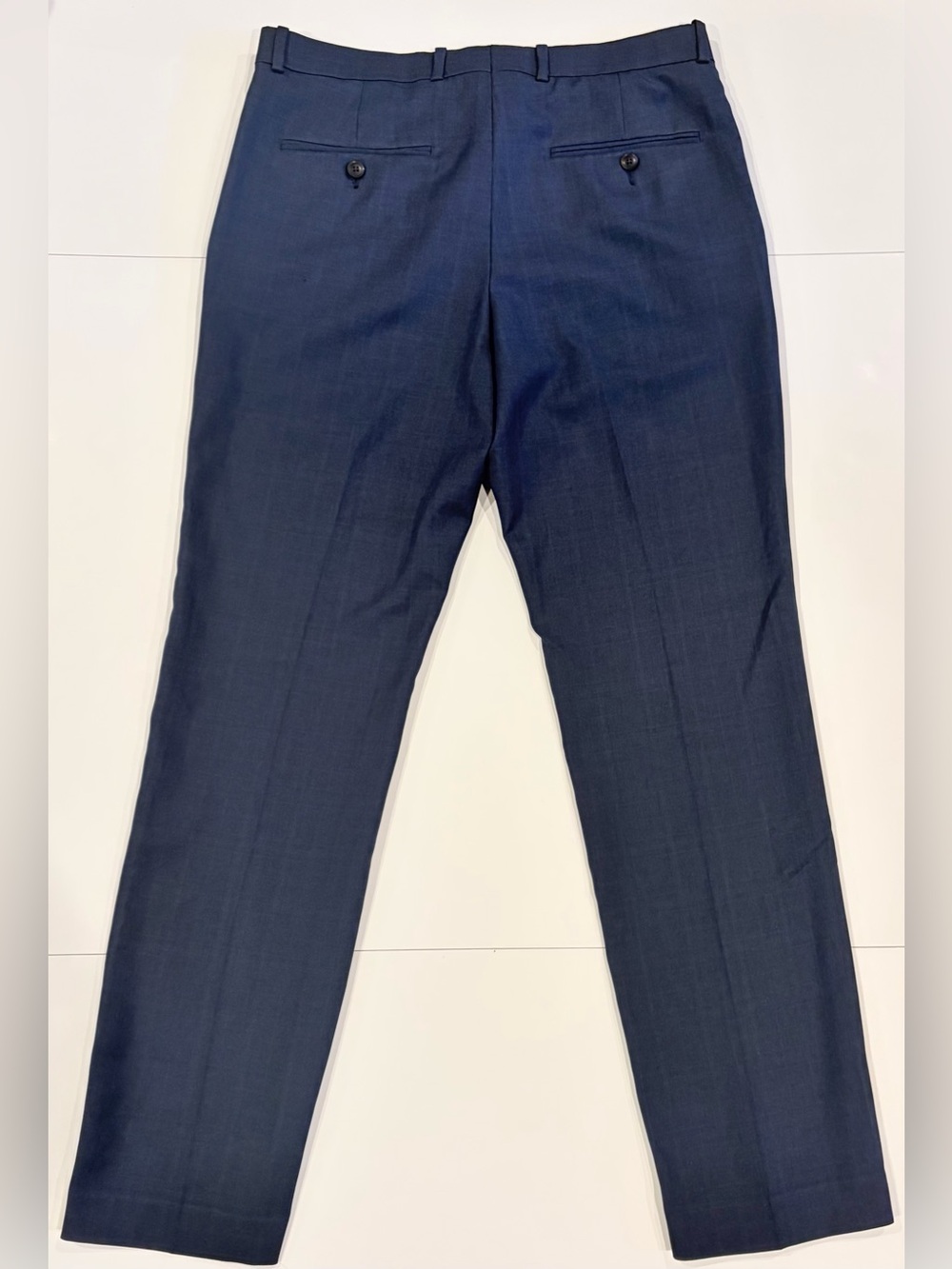 Perry Ellis Portfolio Men's Modern Fit Dress Pants Navy Blue Flat Front - 32x32